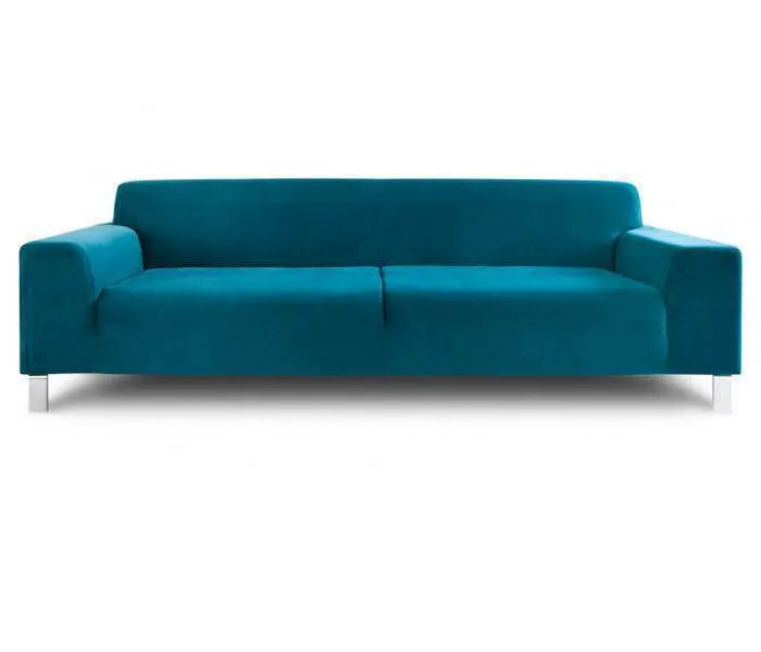 كنبة ثلاث مقاعد خشب زان أحمر وقماش كتان أو قطيفة MS-11104