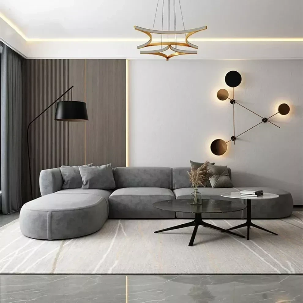 ركنة مودرن خشب زان أحمر وقماش كتان أو قطيفة عالي الجودة MS-11008