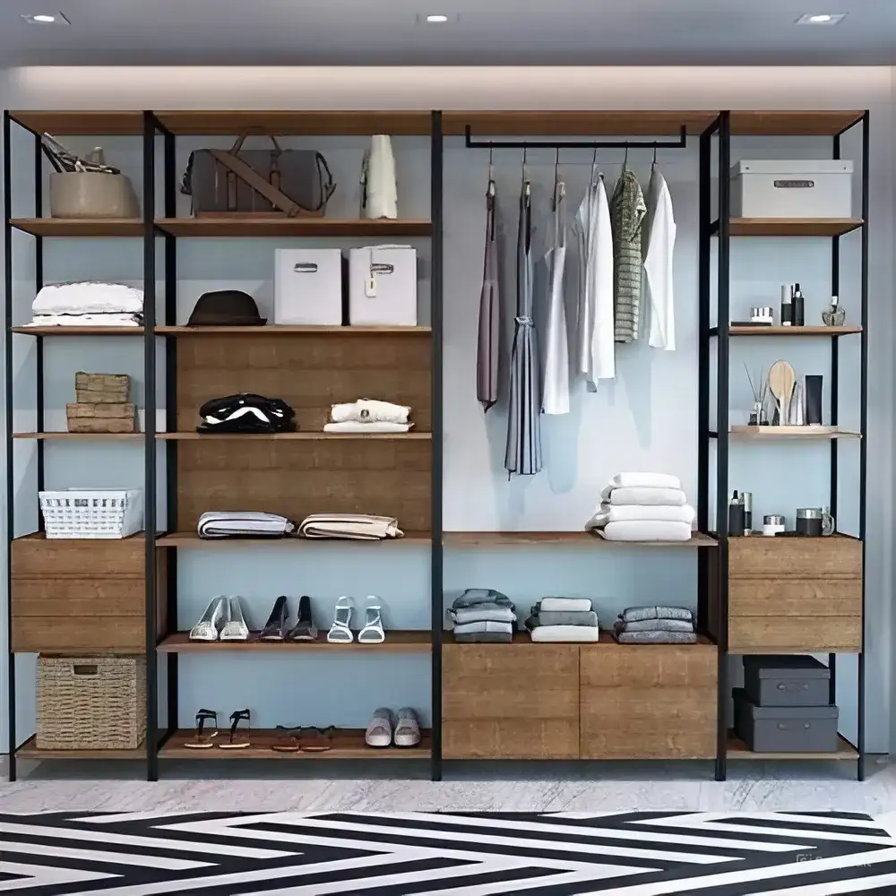 Dressing room made of electrostatically treated iron and natural wood, high quality MS-11620