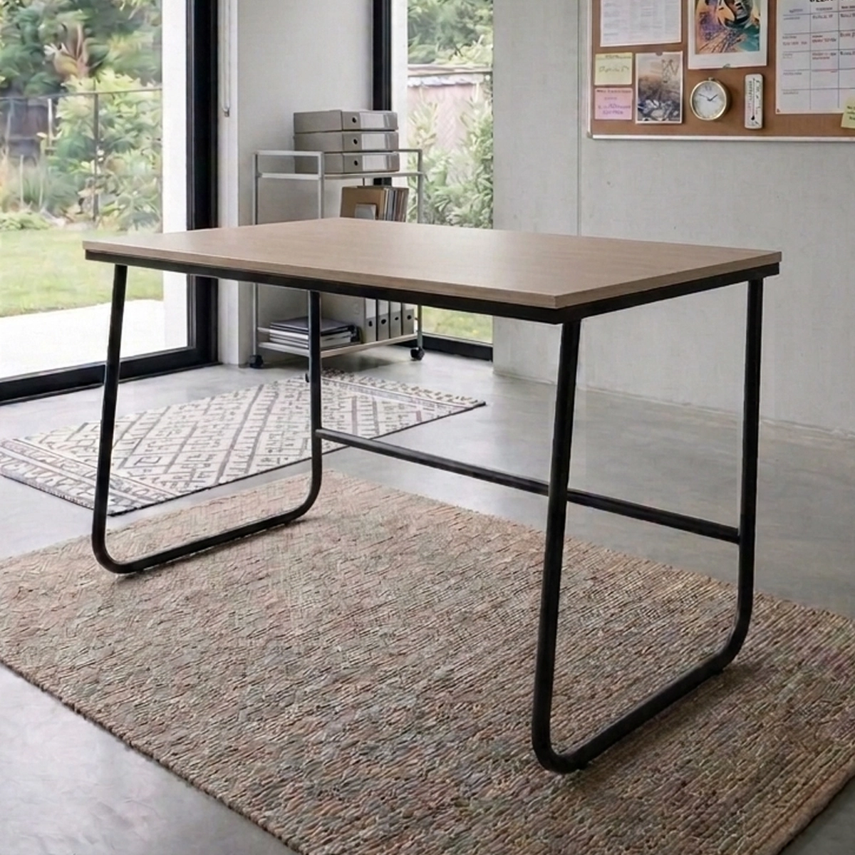 Study Desk High-Quality MDF Wood and Electrostatic Painted Metal MS-13218