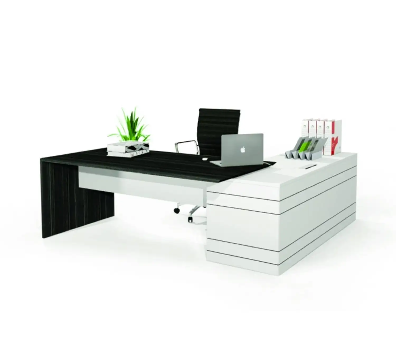 مكتب مدير مودرن (180 × 80 × 75 سم) مزود بسايد جانبي MS-8541