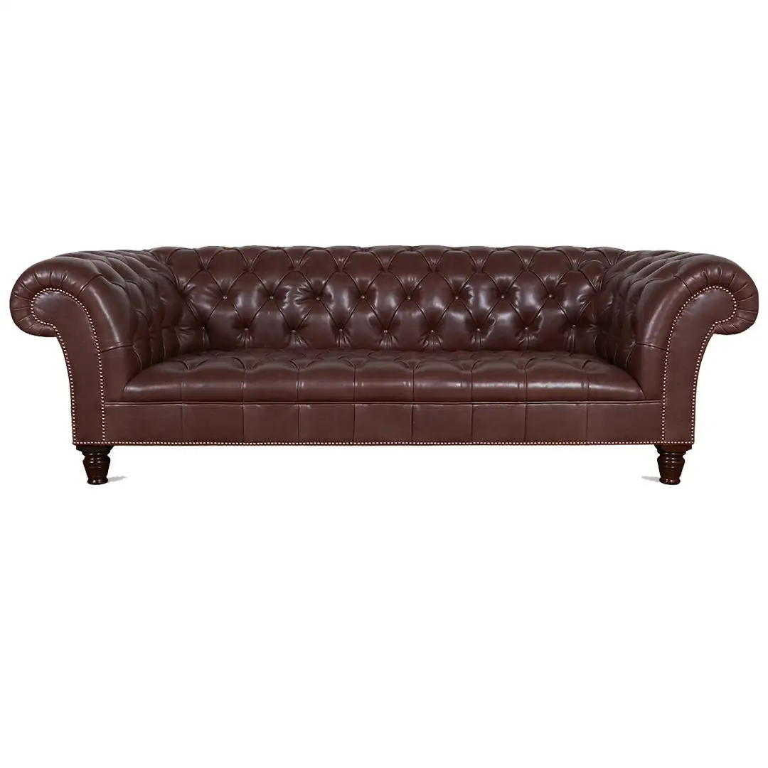 كنبة انتريه كابتونية استقبال مكتبي 3 فرد خشب زان أحمر  MS-9882