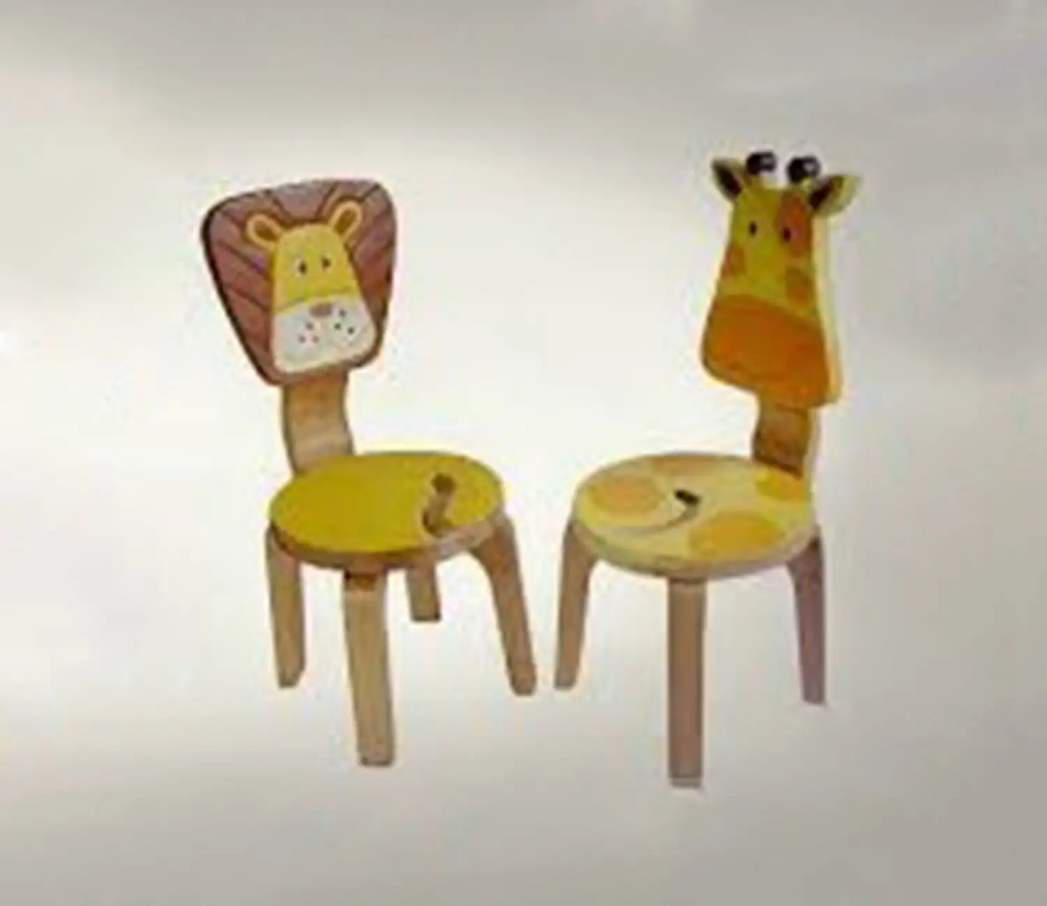 كراسي أطفال عدد 2 كرسي - خشب طبيعي MS-02522