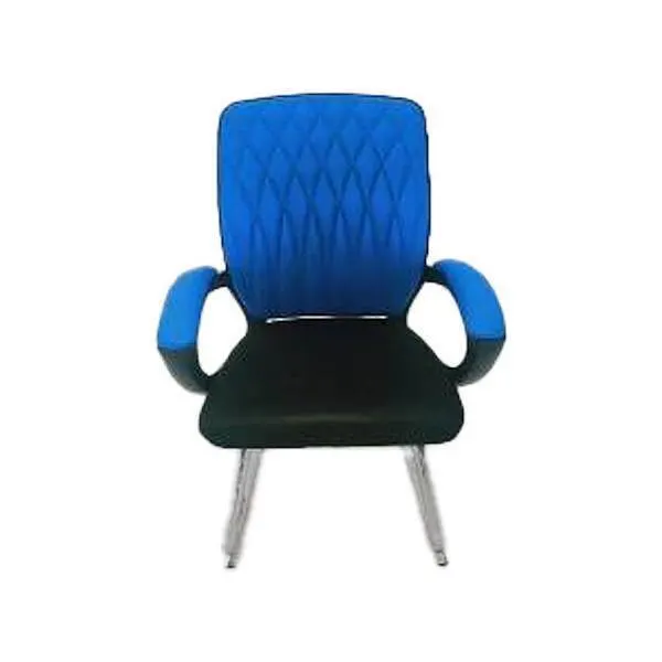 كرسي مكتب انتظار شبك طبي وجلد مستورد يرتكز علي سي نيكل كروم MS-9110