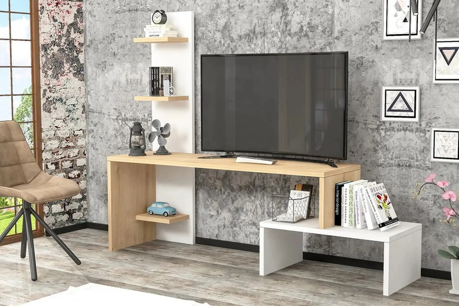 Modern TV unit MDF wood MS-10865
