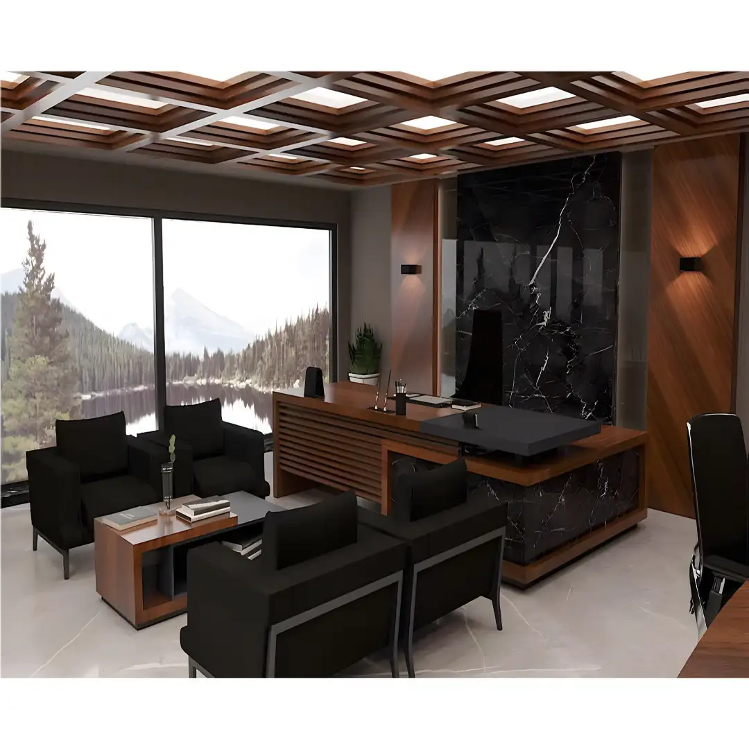 مكتب مدير مودرن من خشب MDF (200 × 80 × 75 سم) MS-12942