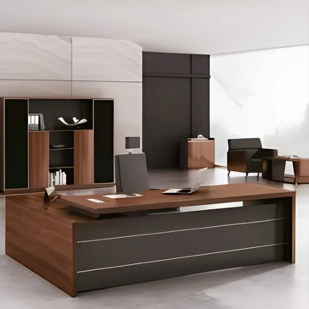 مكتب مدير مودرن مع سايد جانبي MDF (200 × 80 × 75 سم) MS-12952