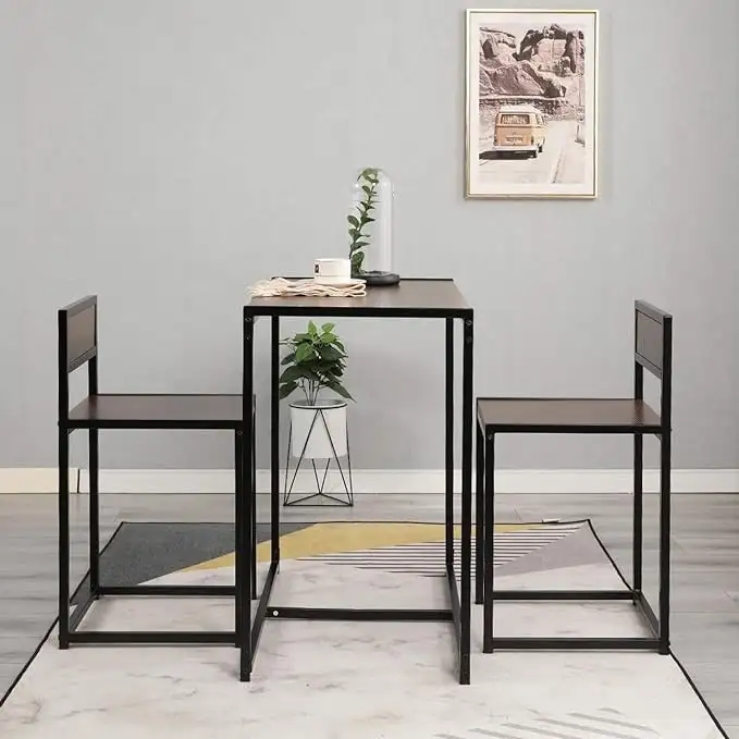 ترابيزة سفرة حديد دهان الكتروستاتيك و خشب كونتر MS-11744