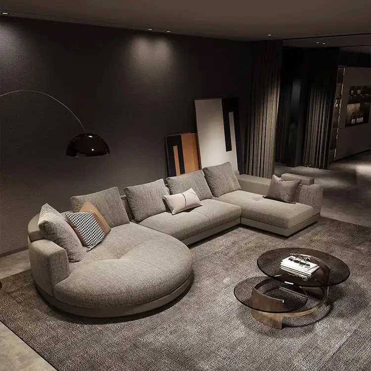 ركنة مودرن خشب زان أحمر وقماش كتان أو قطيفة عالي الجودة MS-11033