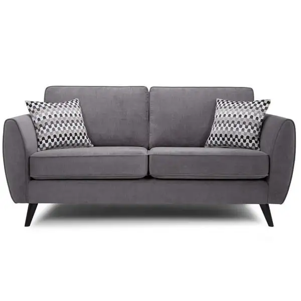 كنبة ثلاث مقاعد مودرن خشب زان أحمر وقماش كتان أو قطيفة MS-11166