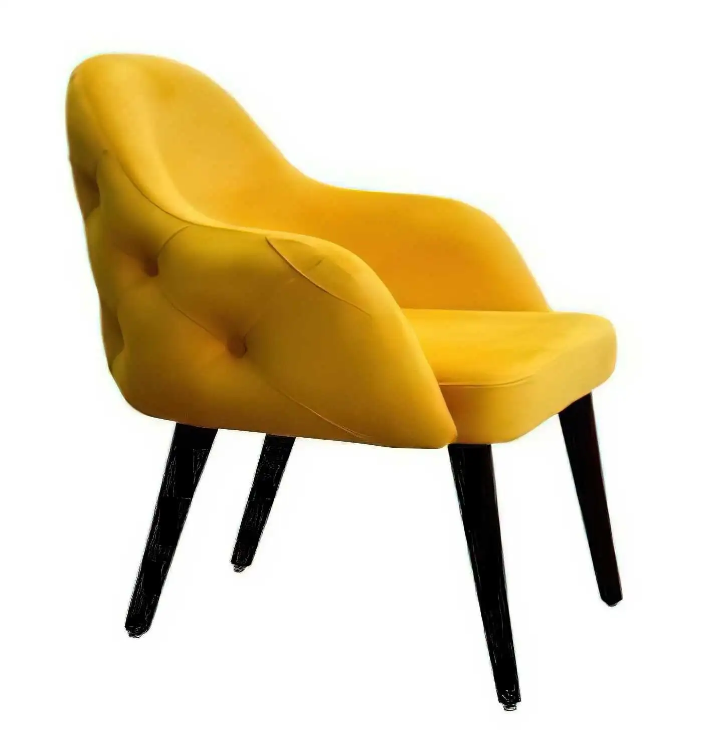 كرسي سفرة مودرن قماش مستورد -لون اصفر MS-7456