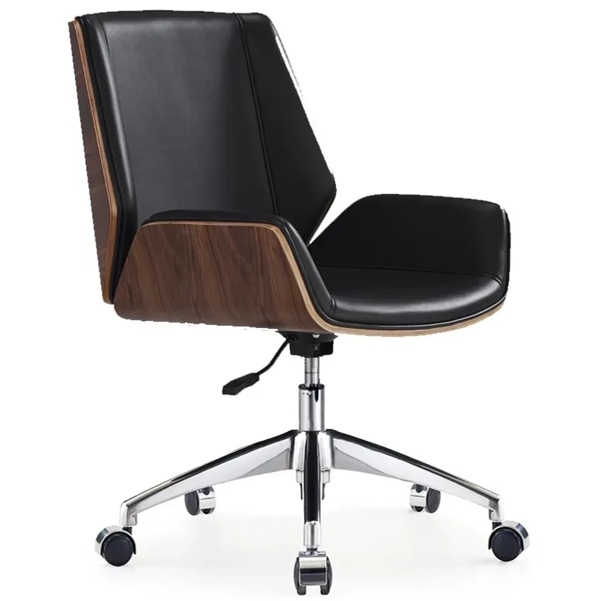Mid-back leather office chair MS-8420