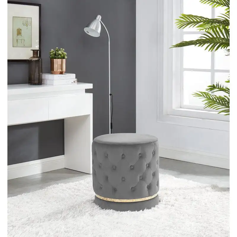 بوف كابتونيه مودرن مصنوع من خشب  وقماش قطيفه مستورد MS-12882