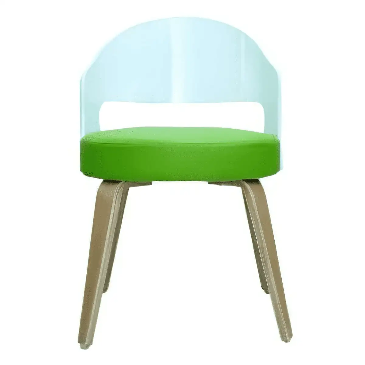 كرسي بوف انتظارخشب كونتر طبقات  - اللون بستاج وابيض MS-7452