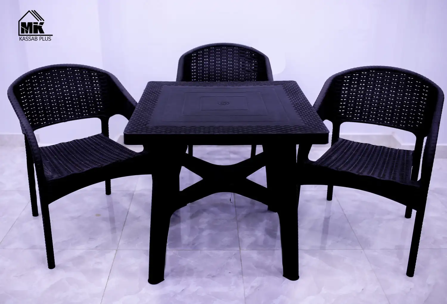 طقم كرسي الممر للحديقة والمقاهي بلاستيك بيور عالي الجودة MS-10465