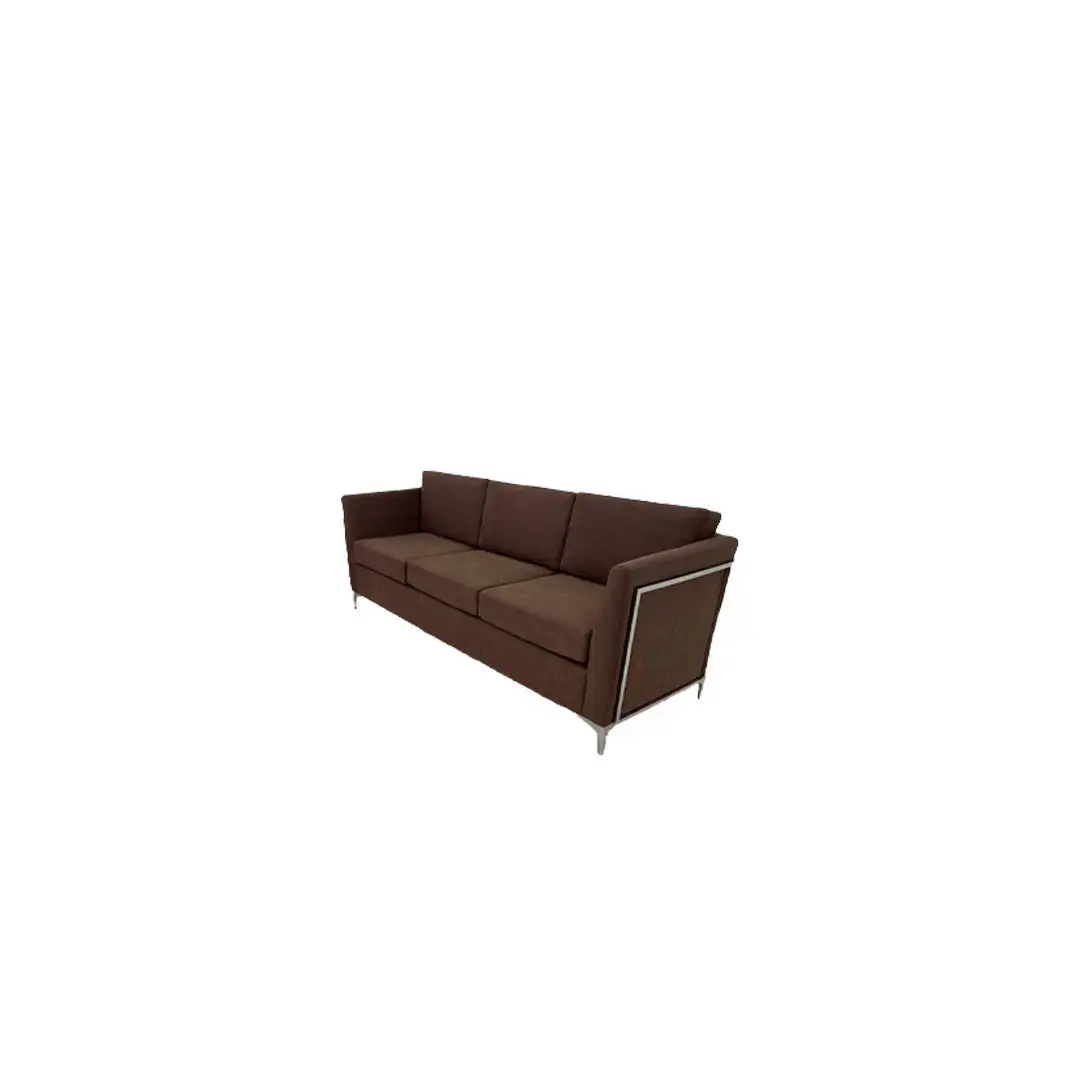 Office Reception Sofa 2-Seater Red Beech Wood MS-9771