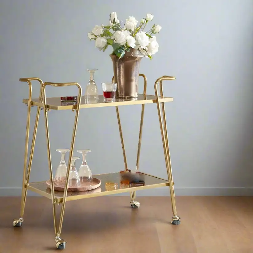 تروللي متحرك على عجل حديد دهان الكتروستاتيك وزجاج MS-12825