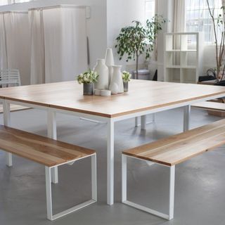 ترابيزة سفرة حديد دهان الكتروستاتيك و خشب كونتر MS-11796