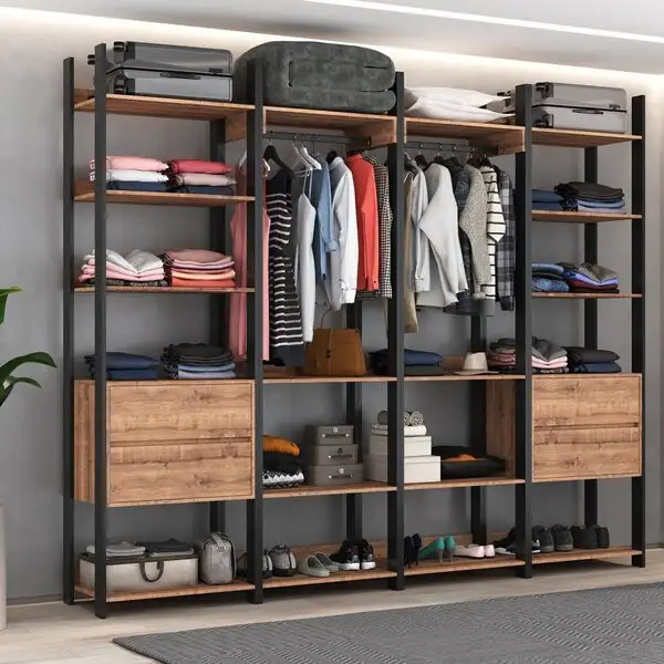 Dressing room made of electrostatically treated iron and natural wood, high quality MS-11621