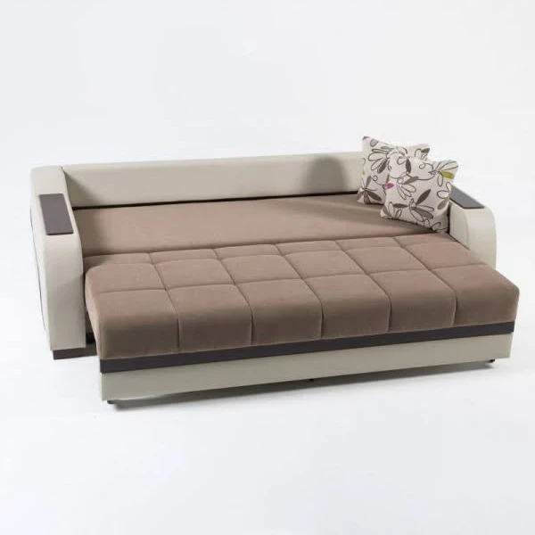 كنبة سرير مودرن خشب زان أحمر وقماش قطيفة أو كتان عالي الجودة MS-11246