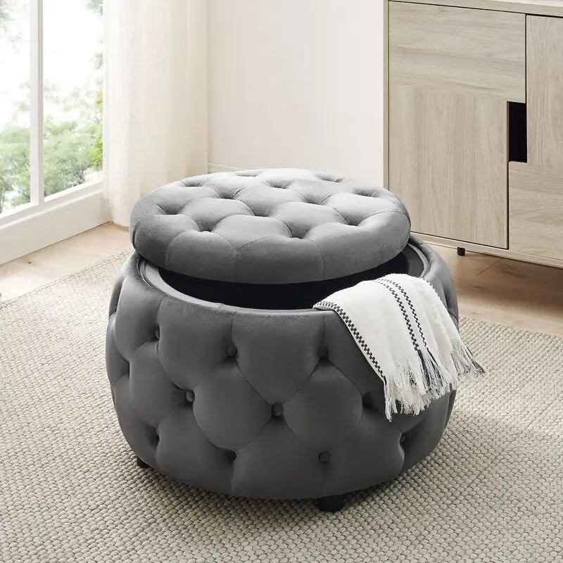 بوف كابتونيه مودرن مصنوع من خشب  كونتر و قماش قطيفه MS-12883