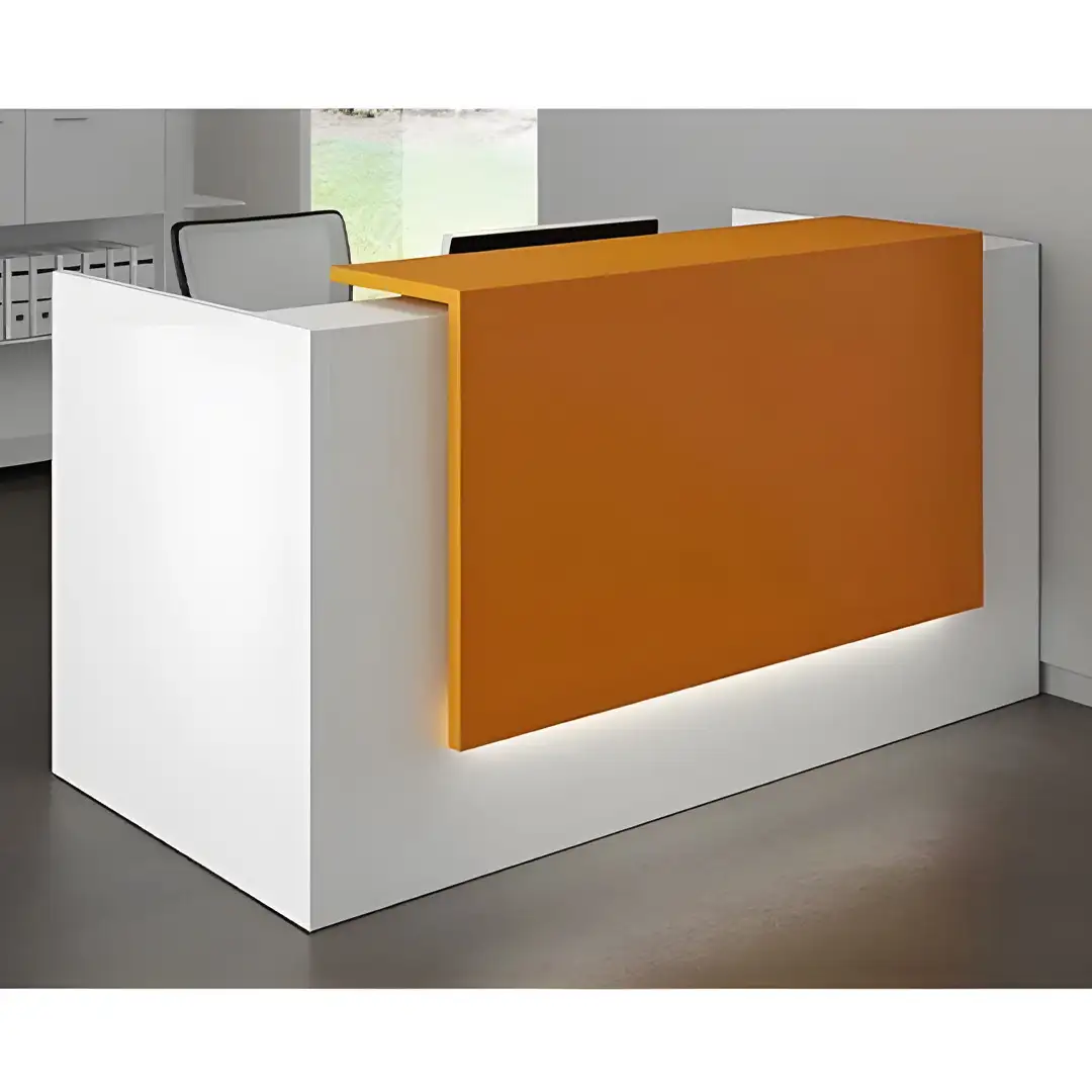 كاونتر استقبال مكتبي مودرن مصنوع من خشب ام دي اف اسباني مكسو بطبقة قشرة ميلامين MS-13009