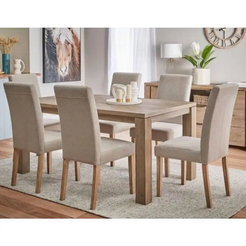 سفرة مودرن خشب زان أحمر و ام دي اف فورميكا مع 6 كرسي MS-9180