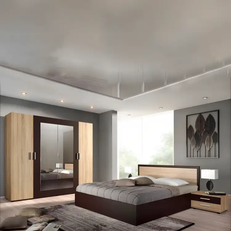 غرفة نوم مودرن مصنوعة من خشب MDF عالي الجودة MS - 9248