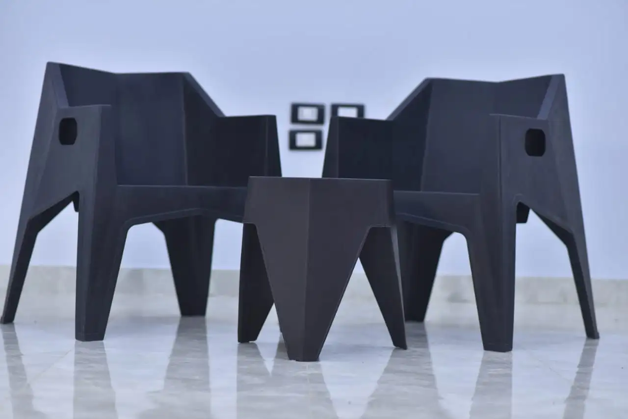 طقم كراسي القيصر للحديقة والكافيهات بلاستيك بيور عالي الجودة MS-10429