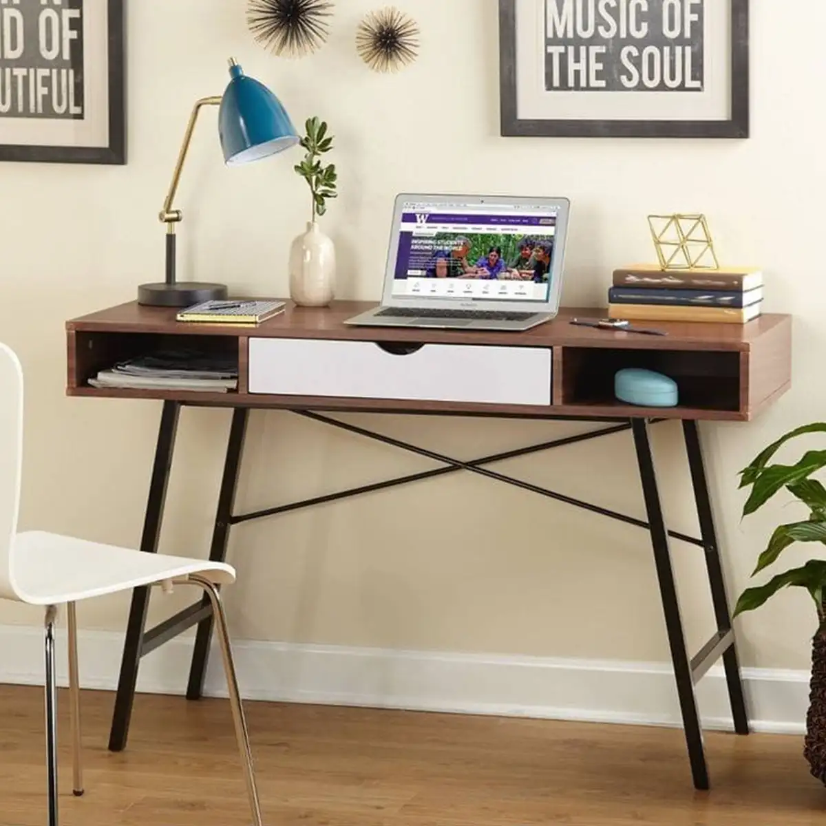 مكتب مذاكرة مزود ب1 درج حديد دهان الكتروستاتك MS-8681