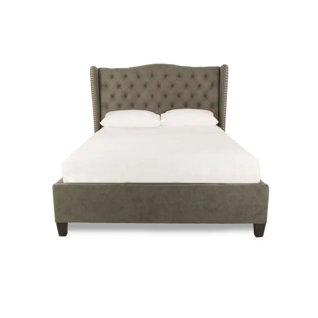 Capitone Bed made of Natural Counter Wood and Oak MS-9356