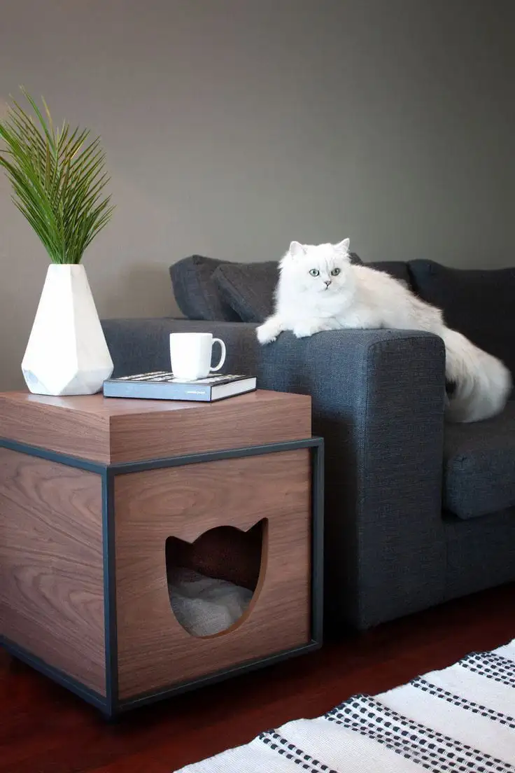 سرير حيوانات كومود مصنوع من ستيل دهان الكتروستاتيك و خشب ام دي اف مستورد MS-13225