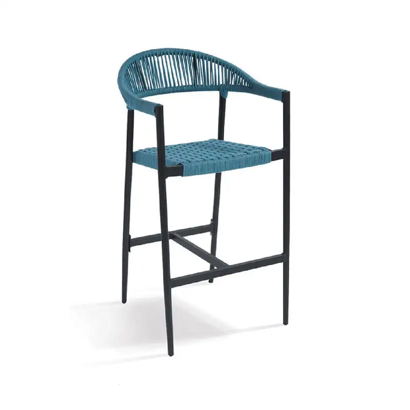 Outdoor bar chair made of iron and ropes MS-10391