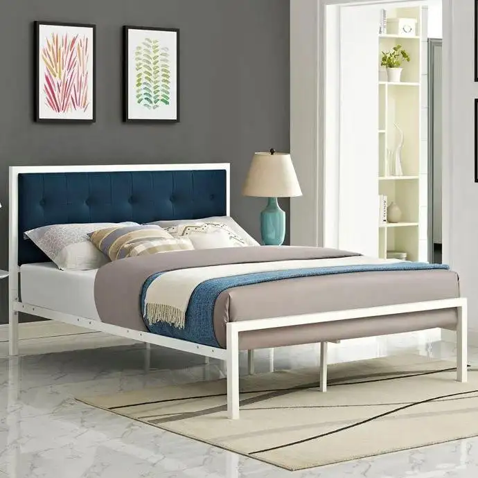 سرير مودرن مصنوع من ستيل دهان فرن الكتروستاتيك عالي الجودة MS-9318