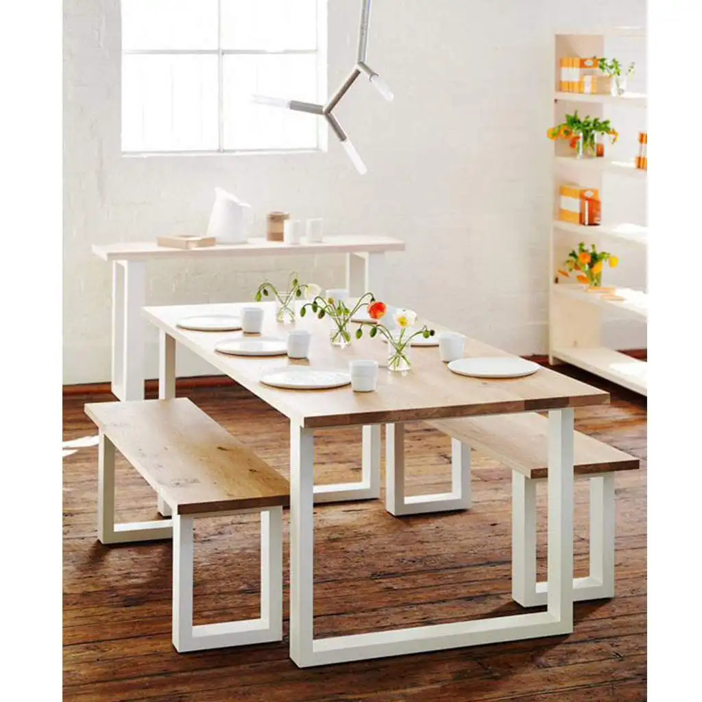 ترابيزة سفرة حديد دهان الكتروستاتيك و خشب كونتر MS-11779