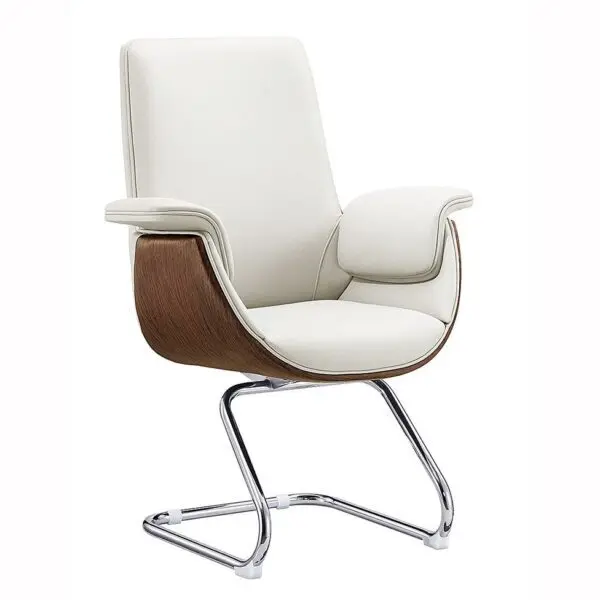 كرسي مكتب انتظار جلد ظهر وسط MS-13516