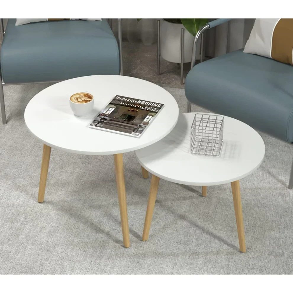 Modern side hospitality table MDF wood with water-resistant melamine layer MS-11483