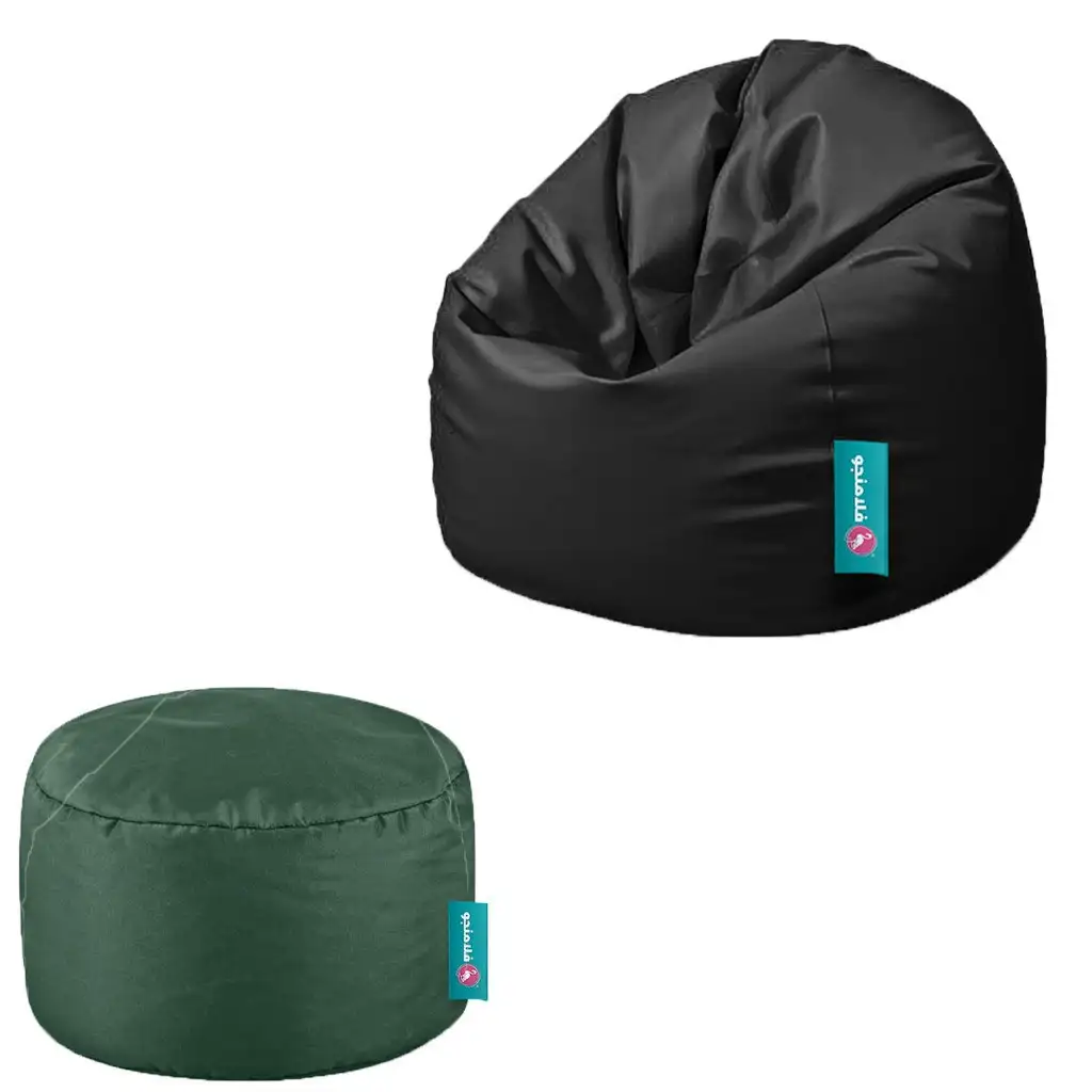 كرسي بين باج لارج 1قطعة + بوف - المكمل المثالي لمنطقة المعيشة أو غرفة نوم أو حديقة -اللون متعدد MS-8476