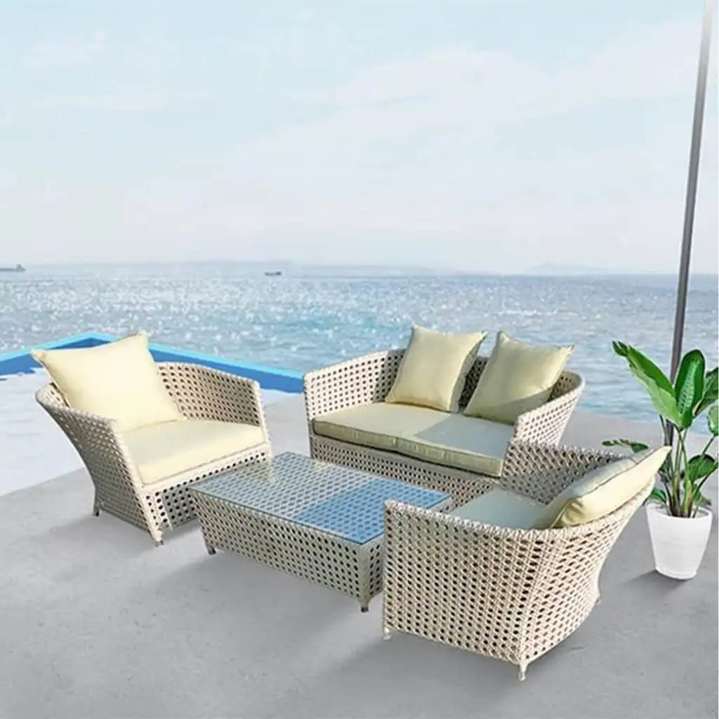 4-Piece Rattan Outdoor Furniture Set with Comfortable and Long-Lasting Design MS-8404