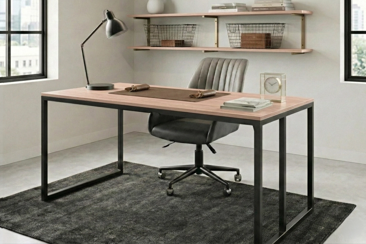 Electrostatic Paint Iron Study Desk MS-13690