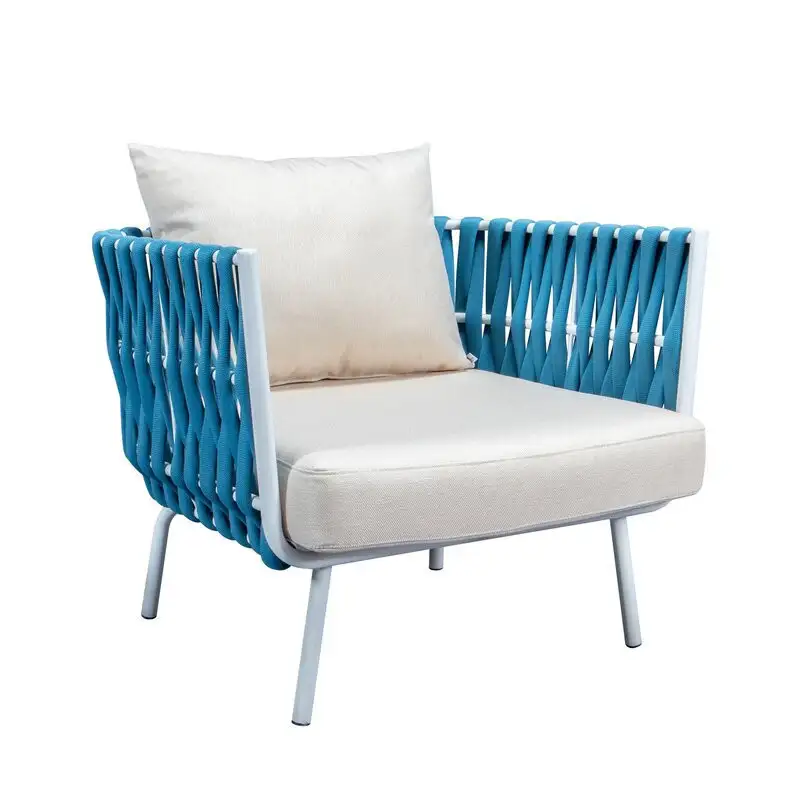 كرسي فوتيه خارجي احبال وحديد دهان الكتروستاتك MS-10406