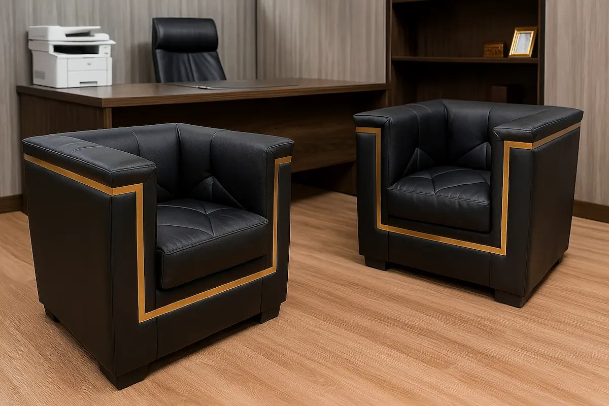 كرسي فوتية استقبال مكتبي خشب زان أحمر MS-9799