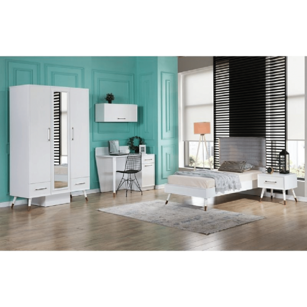 غرفة أطفال مودرن خشب كونتر طبيعي بطبقة ميلامين ظهر السرير قماش كتان أو قطيفة MS-9603