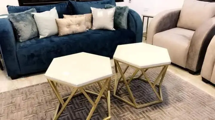 Modern hospitality table 2 pieces electrostatic painted steel MS-8836