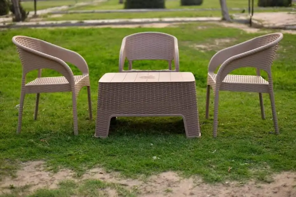 طقم كرسي الممر للحديقة والمقاهي بلاستيك بيور عالي الجودة MS-10464