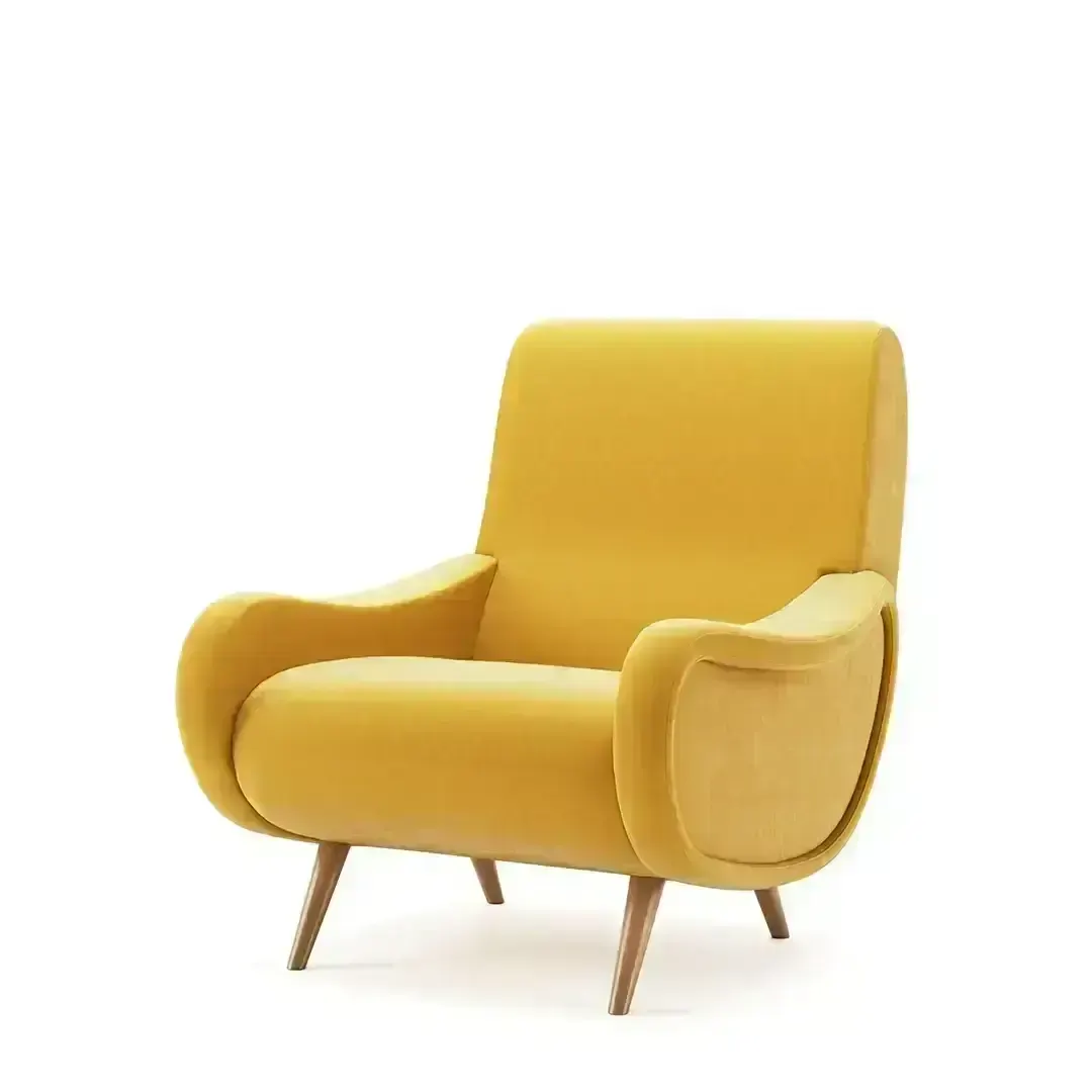 Armchair with arms, natural plywood wood MS-8936