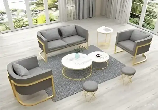 طقم انتريه كنبة 2 مقعد و2 فوتية و2 بف MS-11944