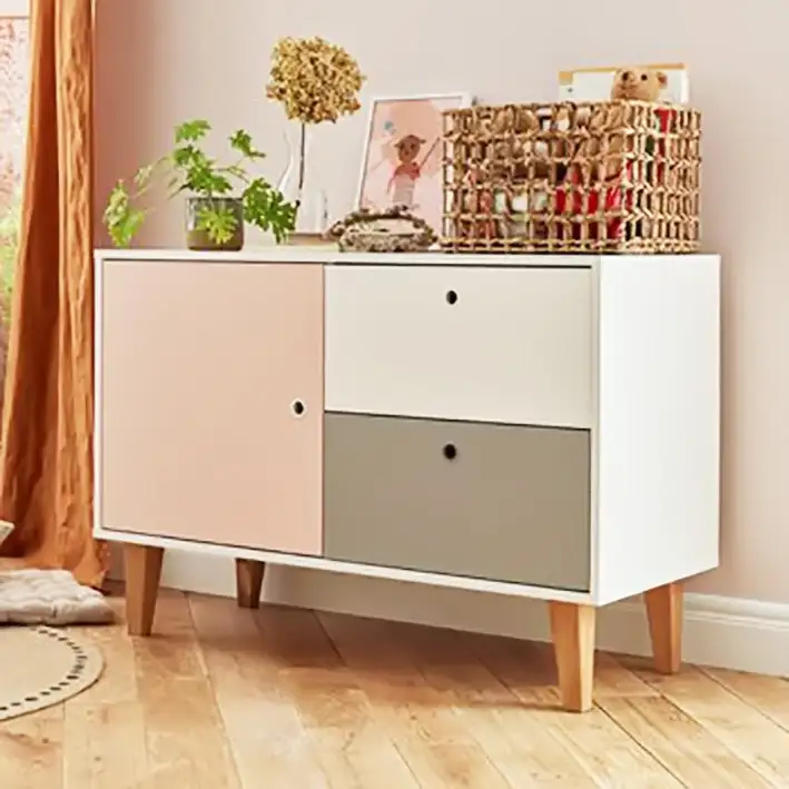 بوفيه مودرن مصنوع من خشب MDF مستورد مع طبقة ميلامين مضادة للمياه MS-11334