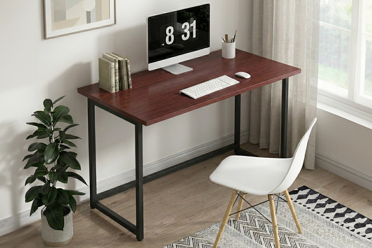 Study desk made of iron with electrostatic paint and high-quality MDF wood MR-8684