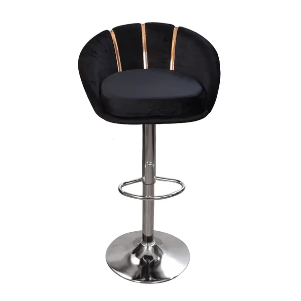 Hydraulic Bar Chair made of plywood and Turkish velvet fabric MS-8452